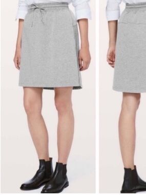 Lululemon Start Anew Skirt *21" Heathered Medium Grey size four (4)